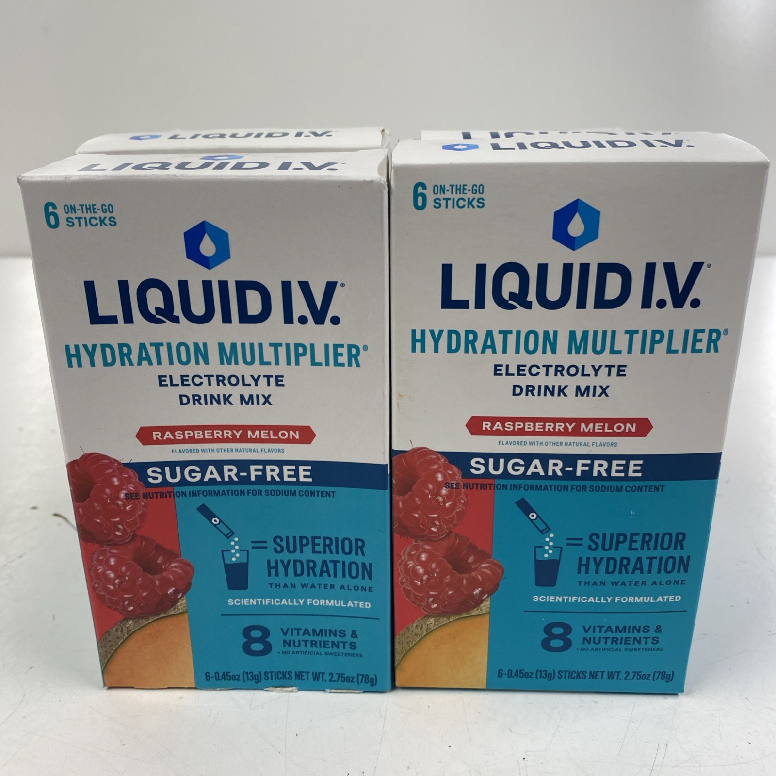 LOT x36 LIQUID I.V. Hydration Multiplier SUGAR FREE RASPBERRY MELON Drink Mix