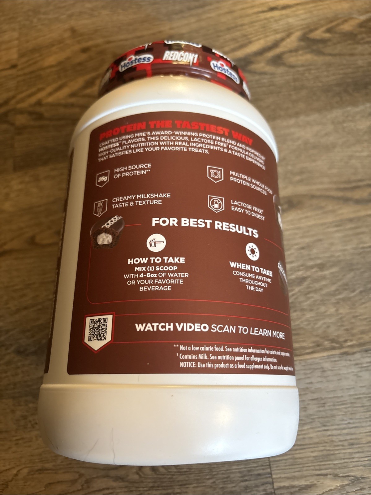 Redcon1 MRE Lite Whole Food Protein Powder Hostess Cupcakes 2.2 lbs 09/2028