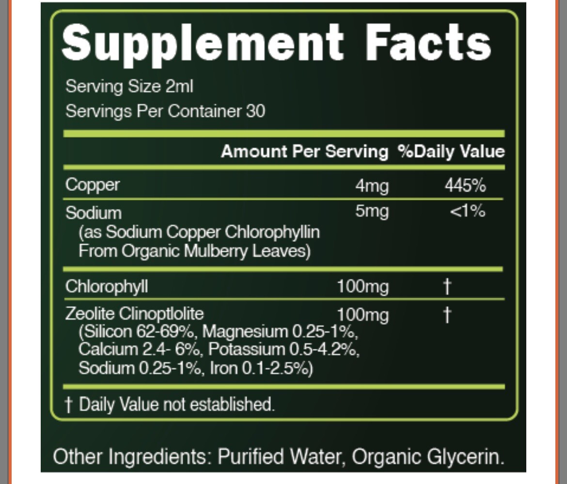 LiveGood Chlorophyll Zeolite Detox Boost Energy Clearer Skin and Immune Function