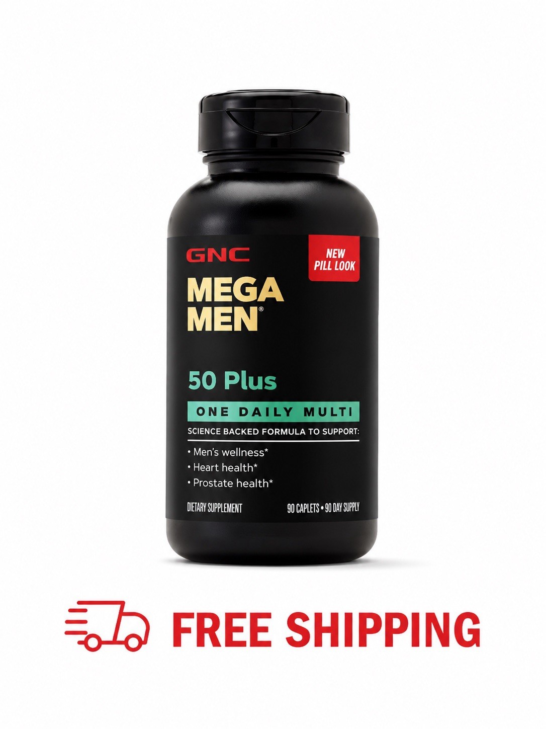 GNC Mega Men Essentials 50-Plus One Daily Multivitamin, 60 Tablets Exp 12/27