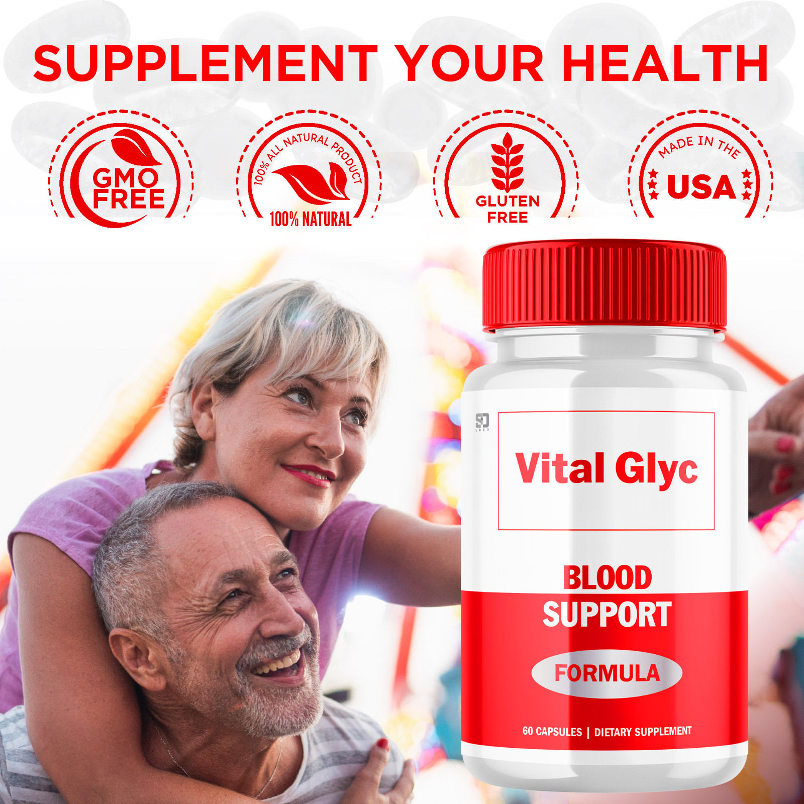 (5 Pack) Vital Glyc Pills – Blood Sugar Health Support Formula – 300 Capsules