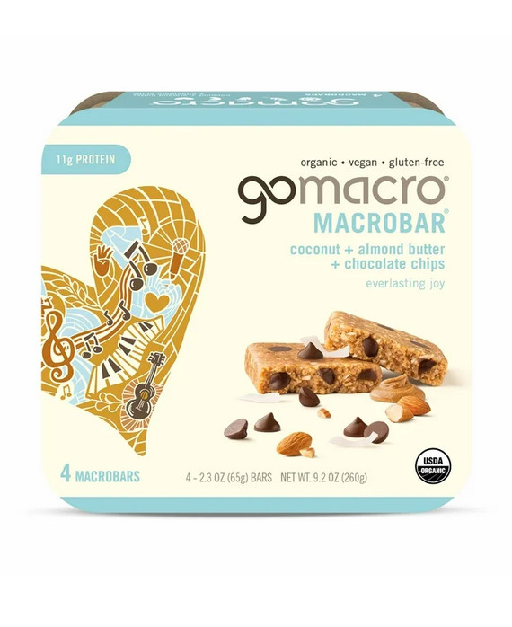 GoMacro MacroBar Organic Vegan Protein Bars – Coconut + Almond Butter + Chocolat