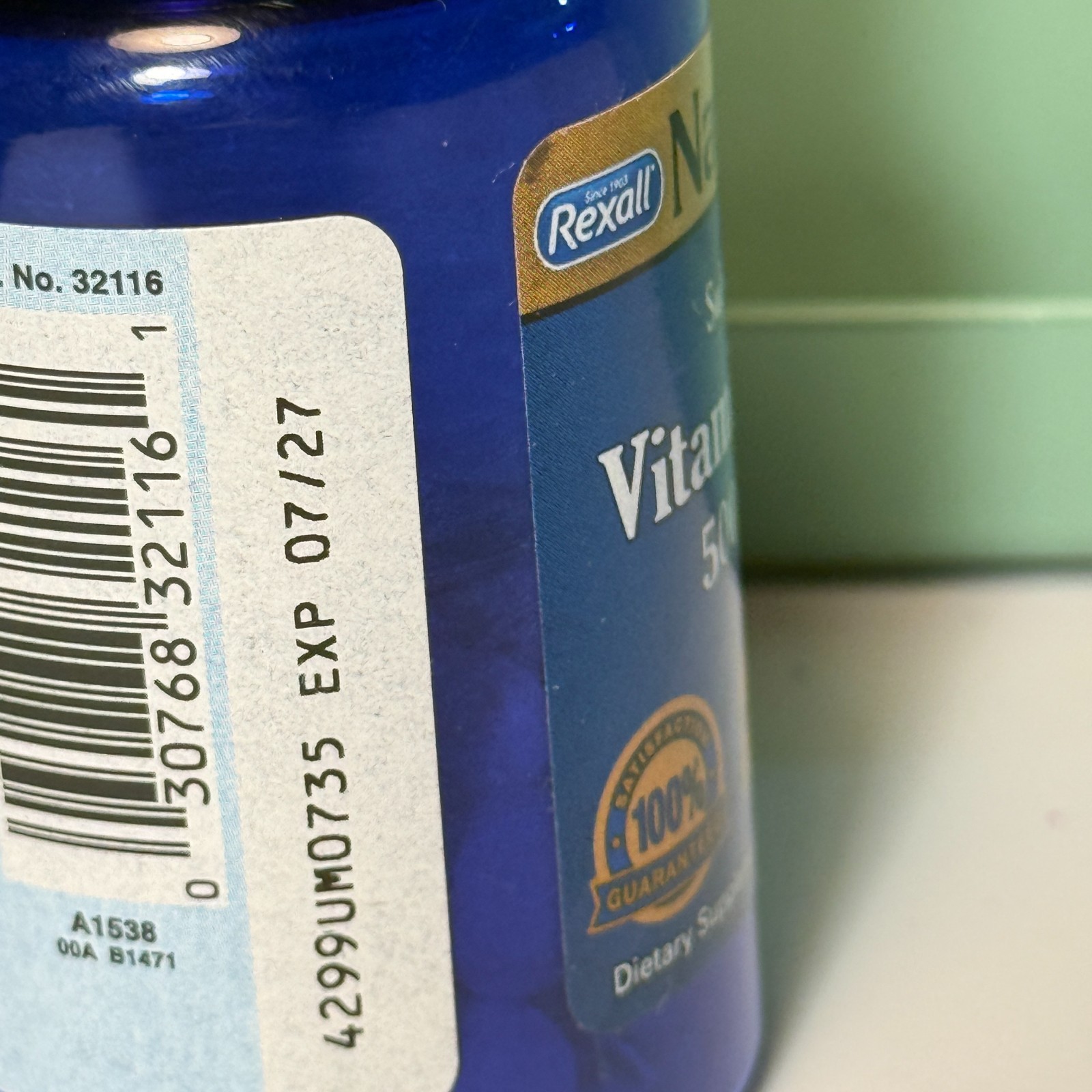 Rexall Naturalist Vitamin B-12 5000 mcg Sublingual Tablets 60 Ct EXP July 2027