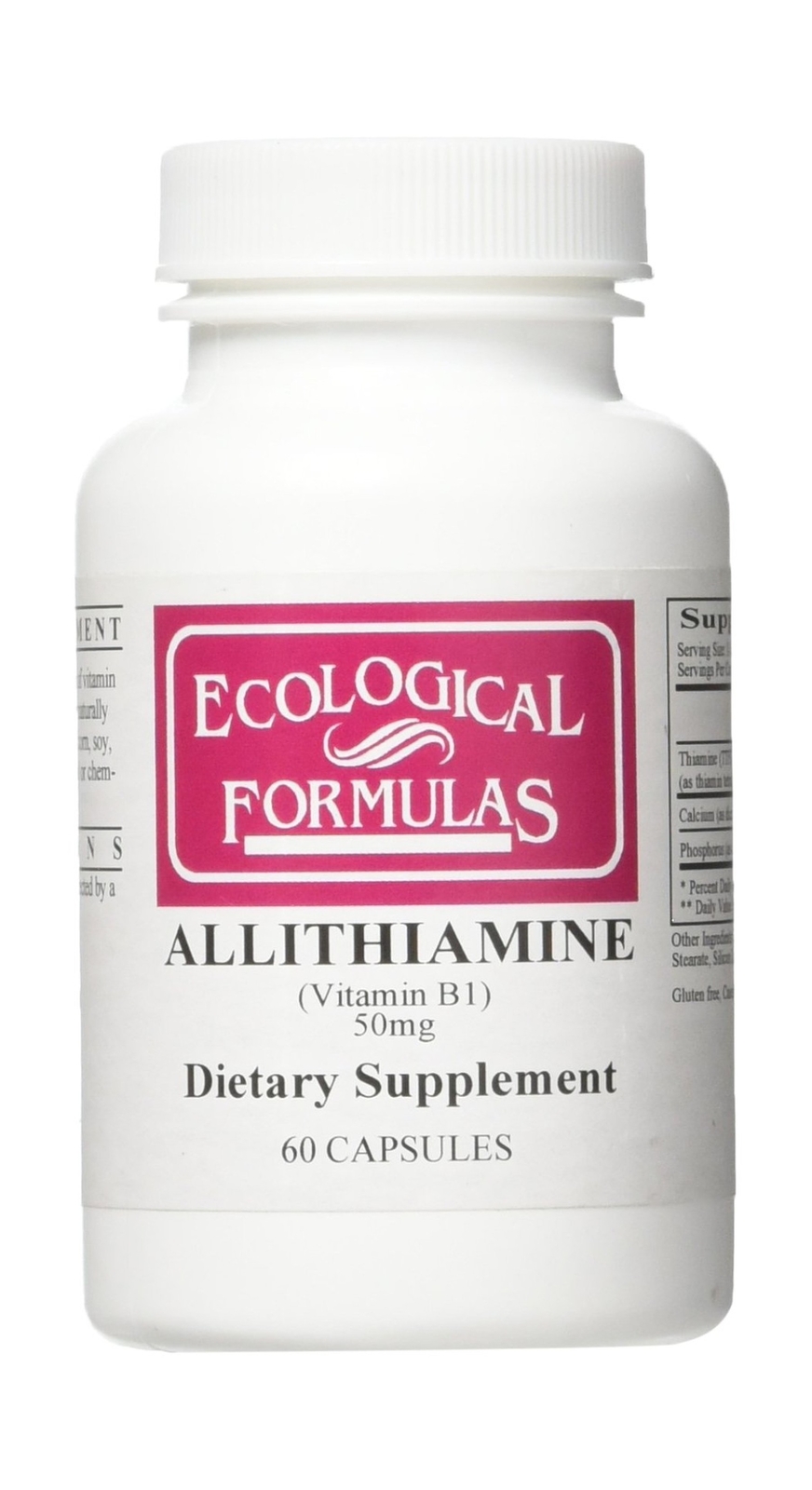 Ecological Formulas Allithiamine Vitamin B1 50 Mg, White, 60 Count