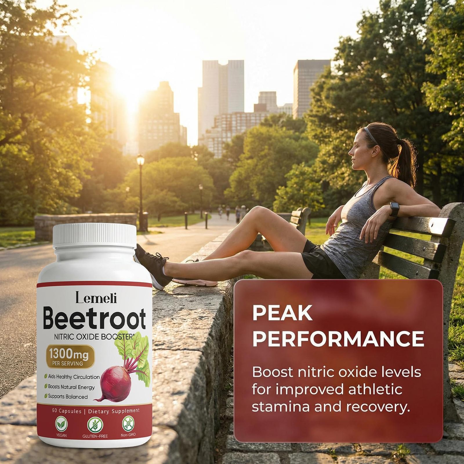 Lemeli Beetroot – 1300mg, Lemeli Beet Root Supplement 60 Capsule Supplement