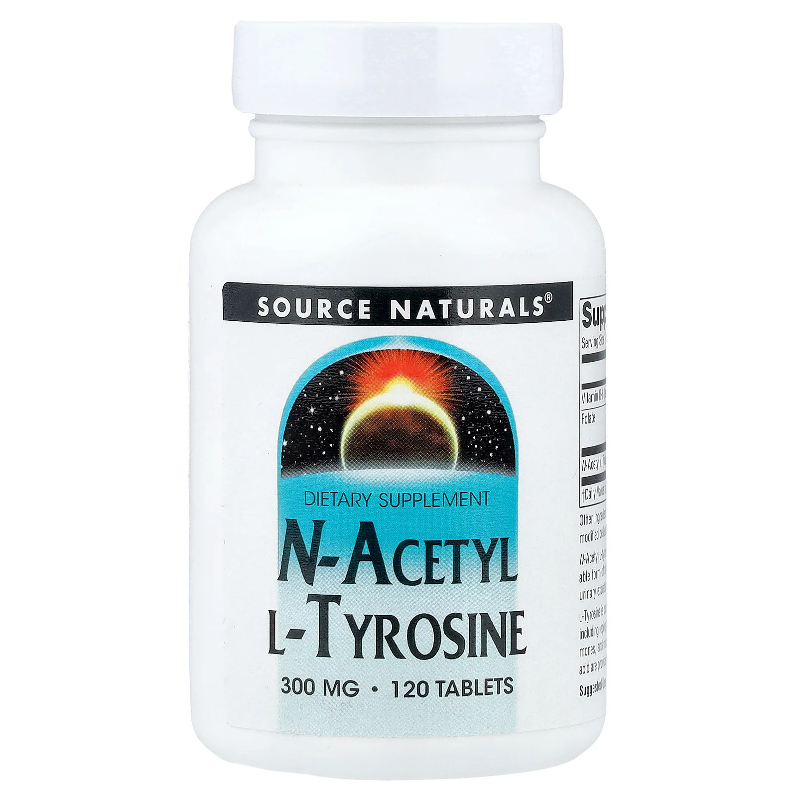 2 X Source Naturals, N-Acetyl L-Tyrosine, 300 mg, 120 Tablets