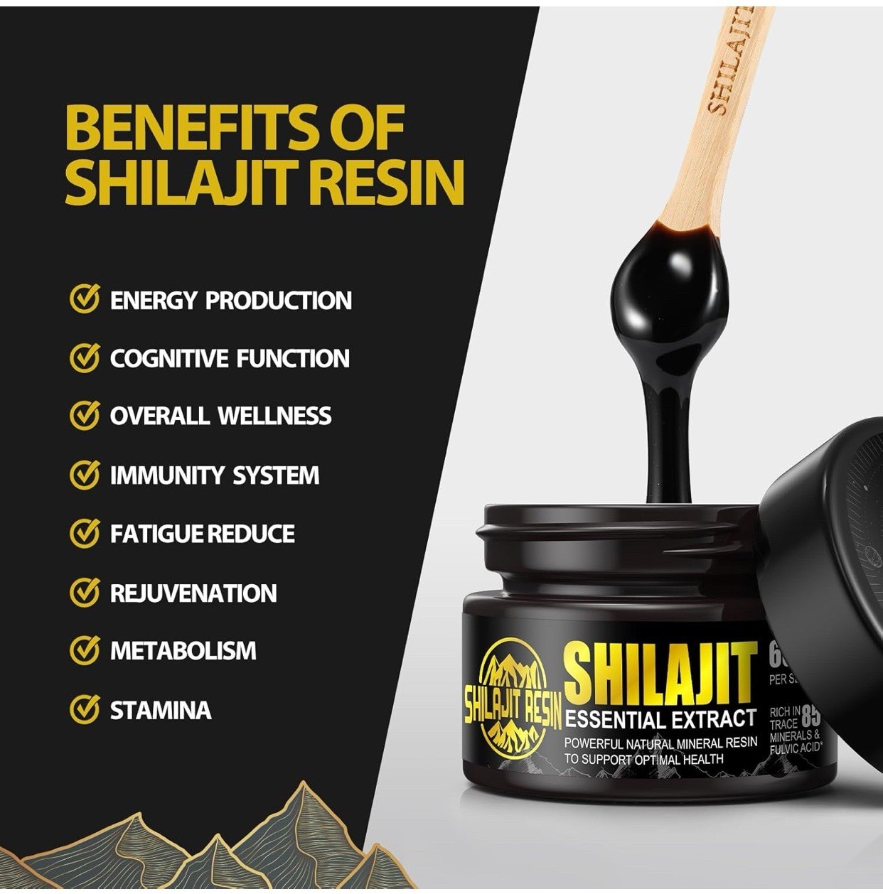 Premium Pure Himalayan Shilajit Resin – Essential Extract 1.76 oz./50g Sealed
