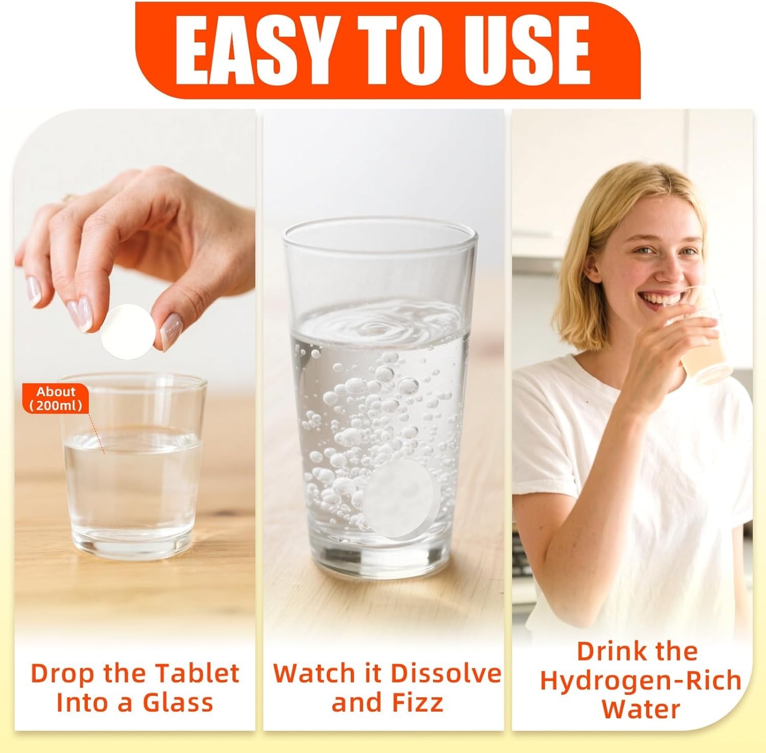 Hydrogen Water Tablets with Magnesium: 12.4PPM Molecular Hydrogen Supplement
