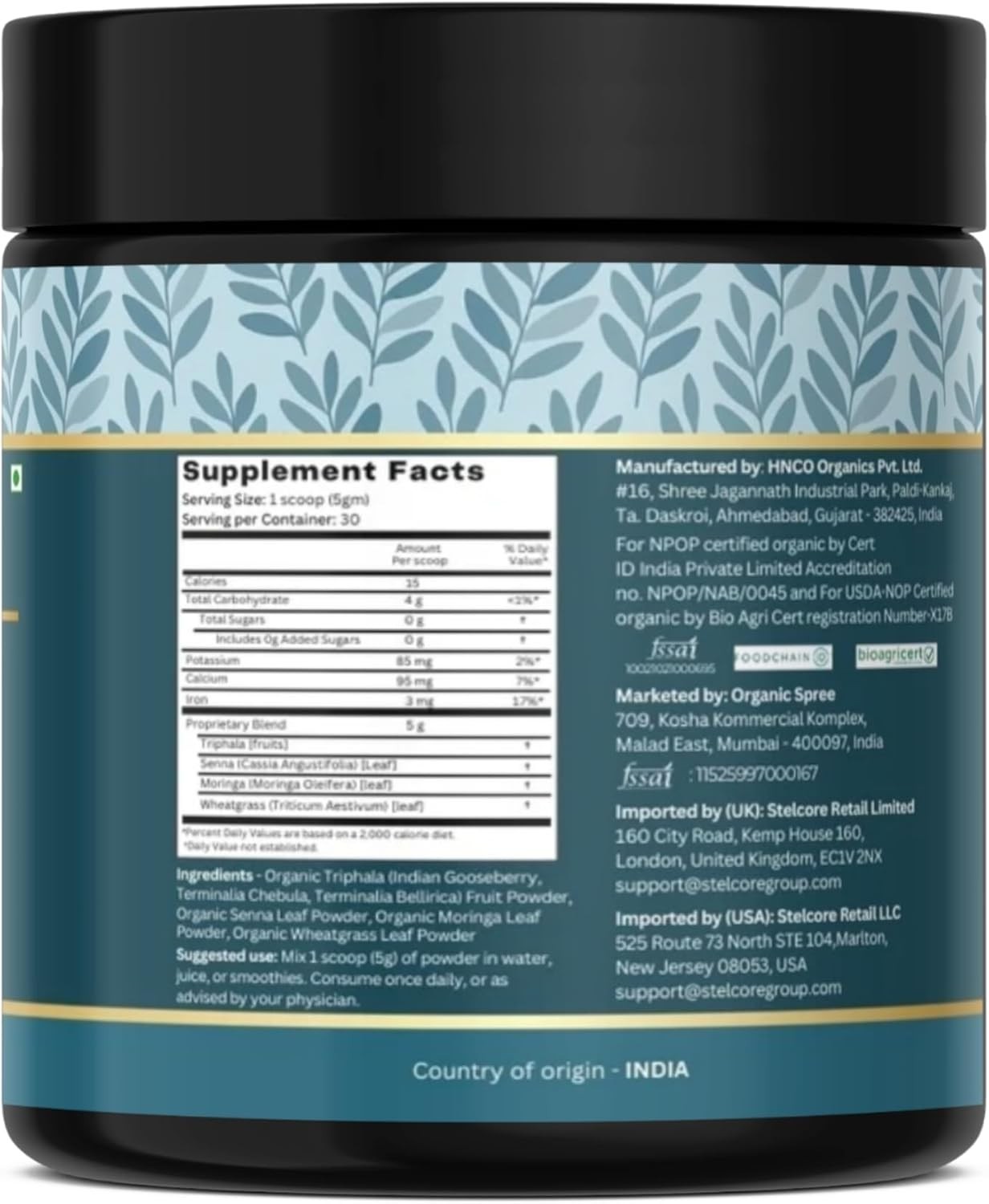 Good Gut Powder – 150 g (5.3oz) | USDA Organic Certified | Ayurvedic Blend of…