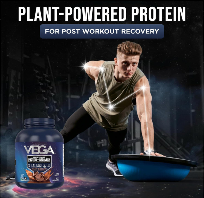 Vega Protein + Recovery, Chocolate, 4.4 lb, 45 Servings