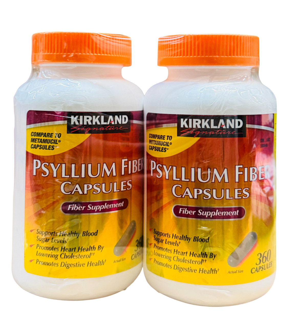 Kirkland Signature 360ct Psyllium Fiber Capsules (2 Pack),Exp:01/29