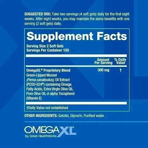 Omega XL 300 Capsules-Green Lipped Mussel Joint & Muscle Relief Supplement