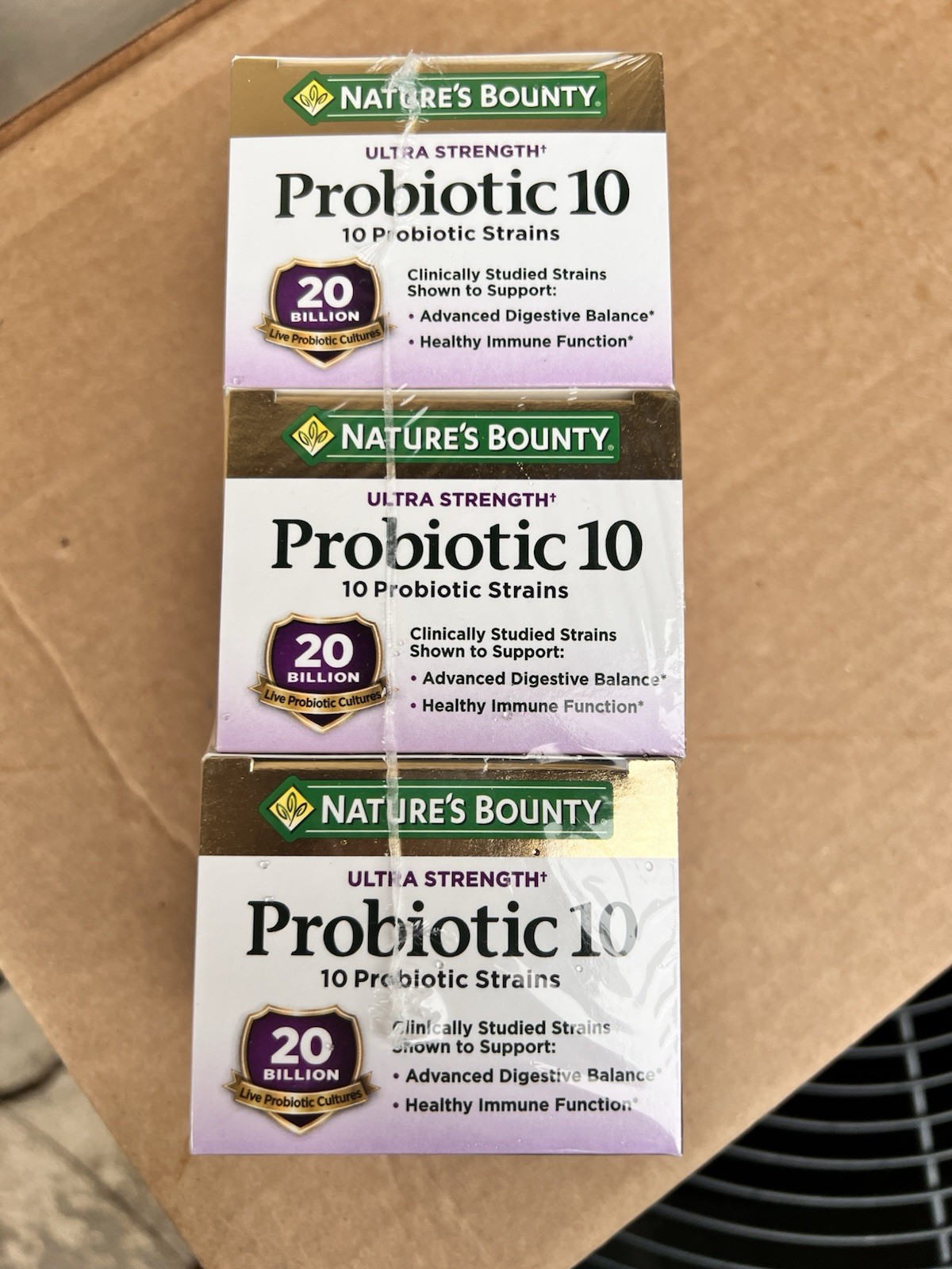(3) Nature’s Bounty Ultra Strength Probiotic 10 ☆ 1 pill Per Day Formula 30 Caps