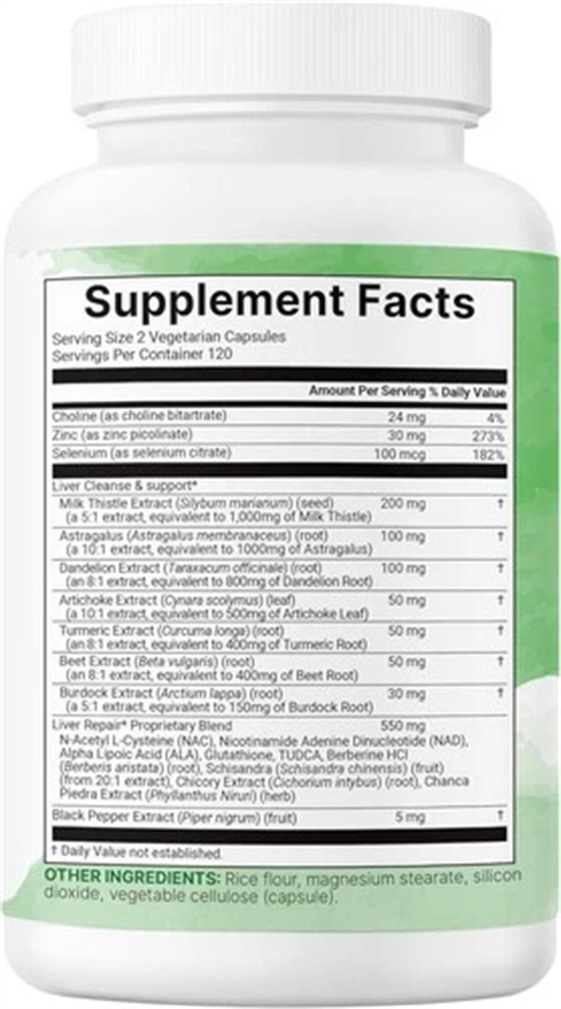 Liver Detox, 240 Veggie Capsules|20-in-1 Advanced Complex Liver Cleanse & Repair