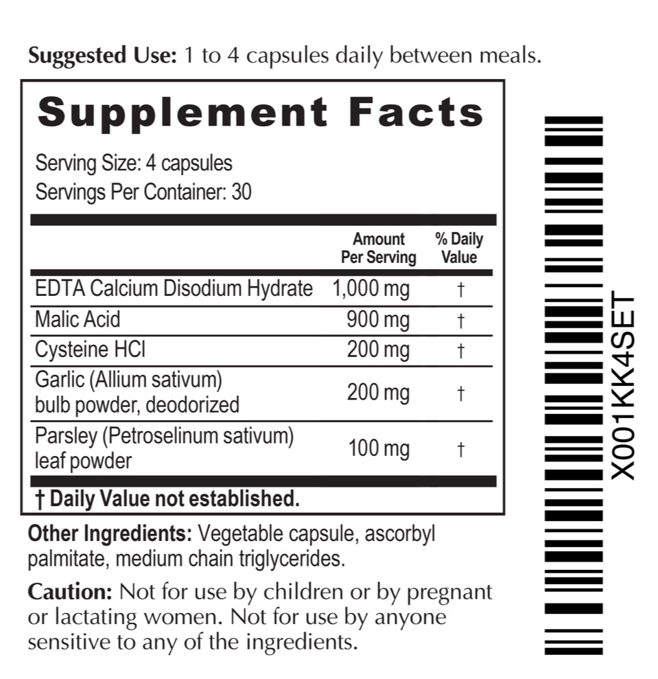 Enhanced Garlic EDTA 120 Capsules 