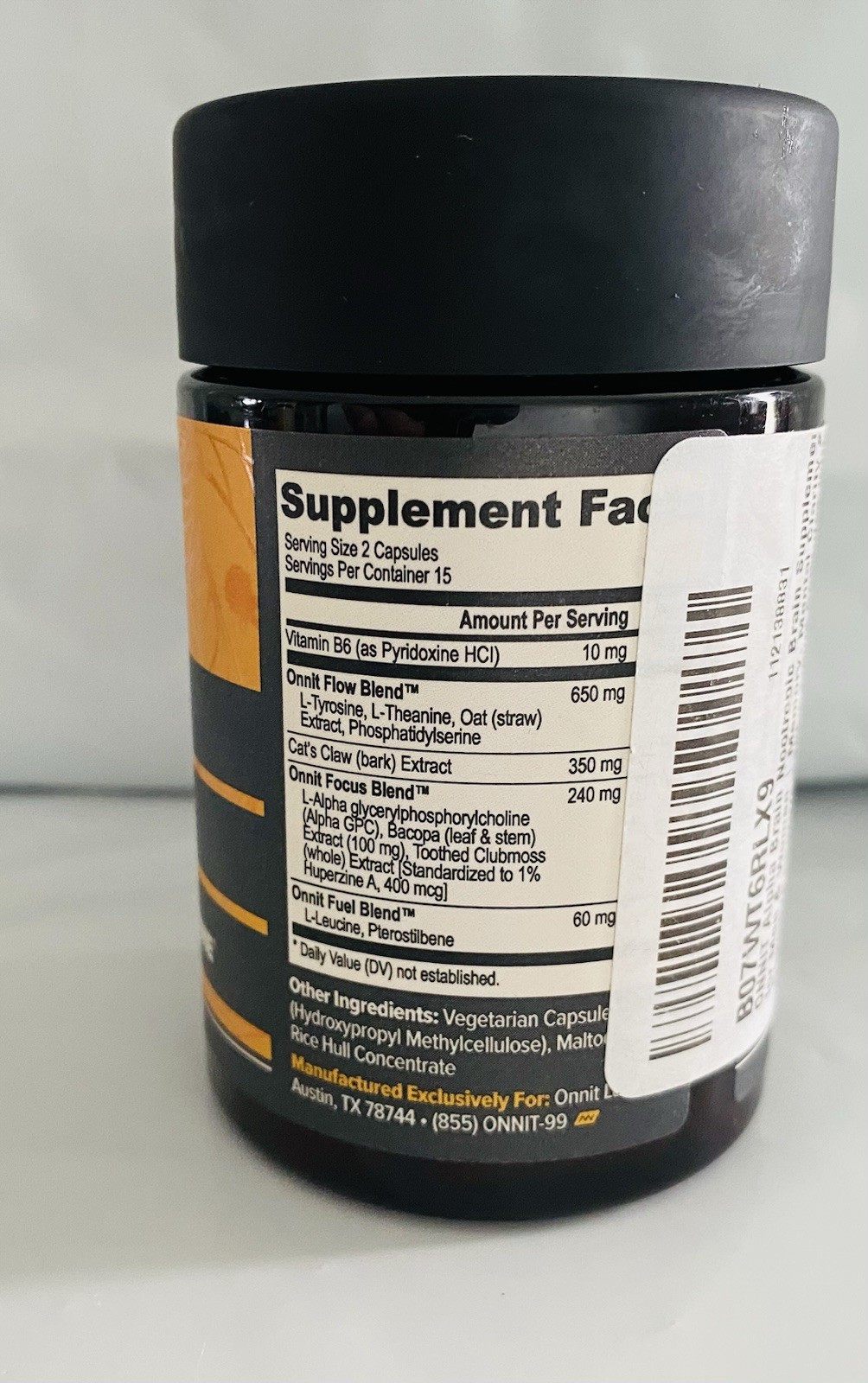 Onnit – Alpha Brain – Memory ● Focus ● Reaction Time – 30 Capsules – Exp 07/2026
