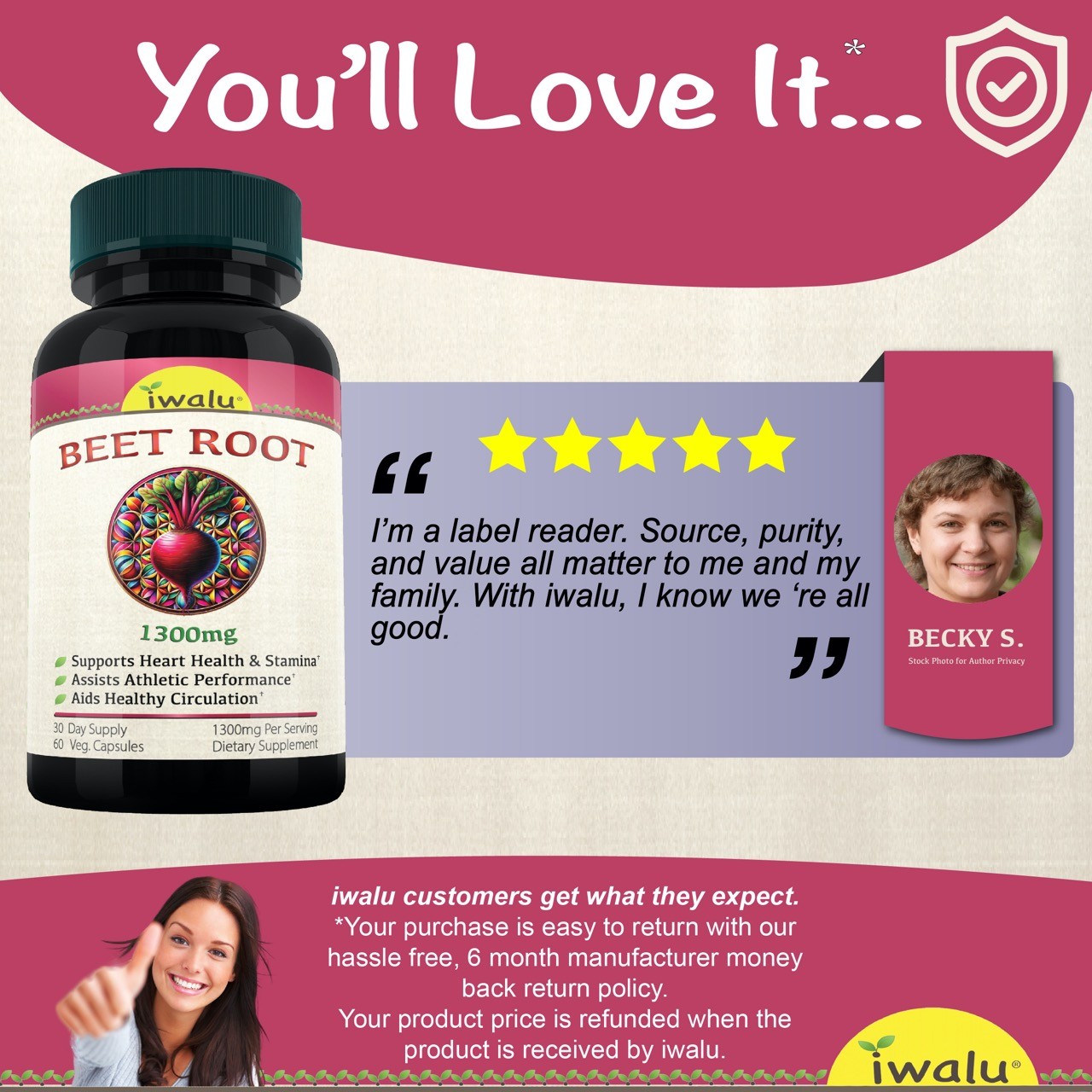Betalain Supplement – Organic Beet Root Supplement – iwalu (official) SHIPS FREE