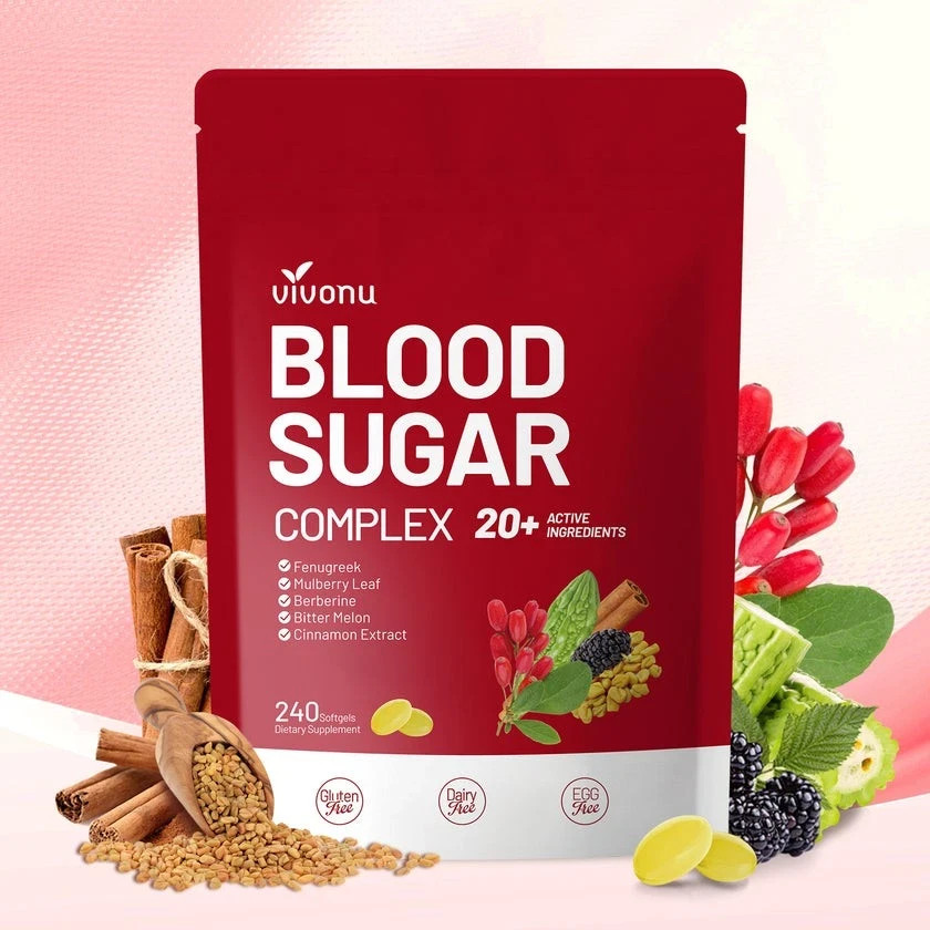 Herbal Blood Sugar Supplement 240 Tabs with Bitter Melon & Mulberry Leaf Extract