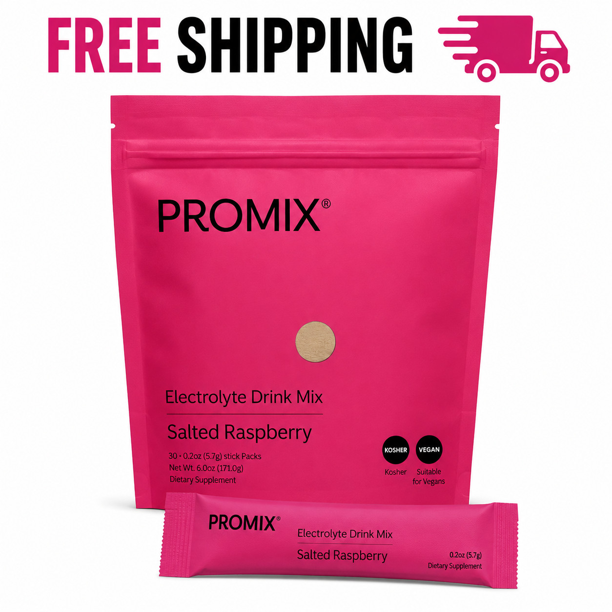 PROMIX Electrolyte Drink Mix Salted Raspberry Hydration Supplement