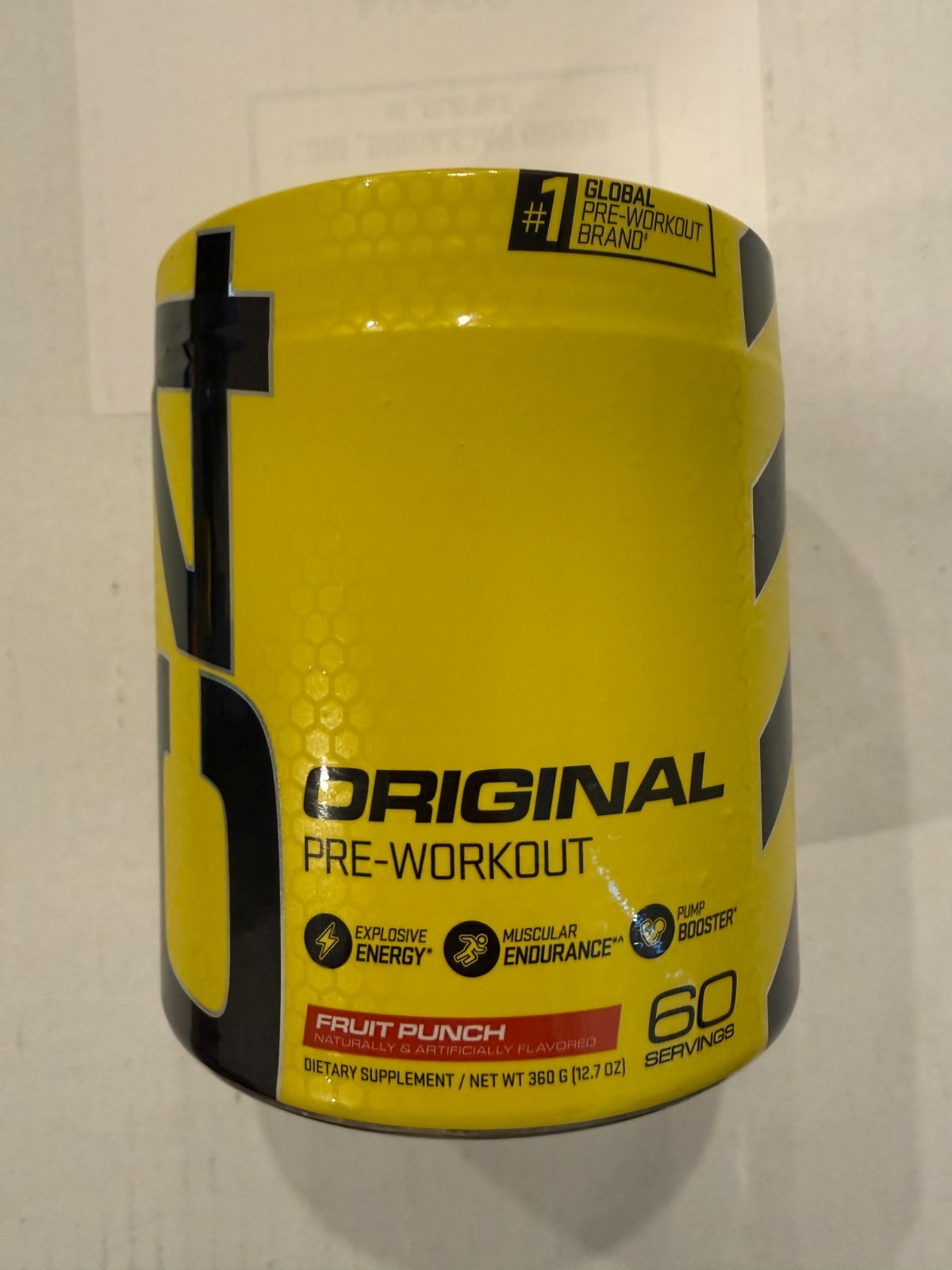 C4 Original Pre-Workout Fruit Punch 12.7oz 360g Energy Supplement