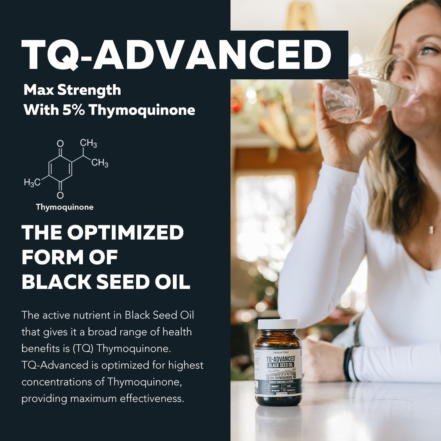 High Potency Black Seed Oil Softgels – 500mg, 5% Thymoquinone, Vegan, 60 Count