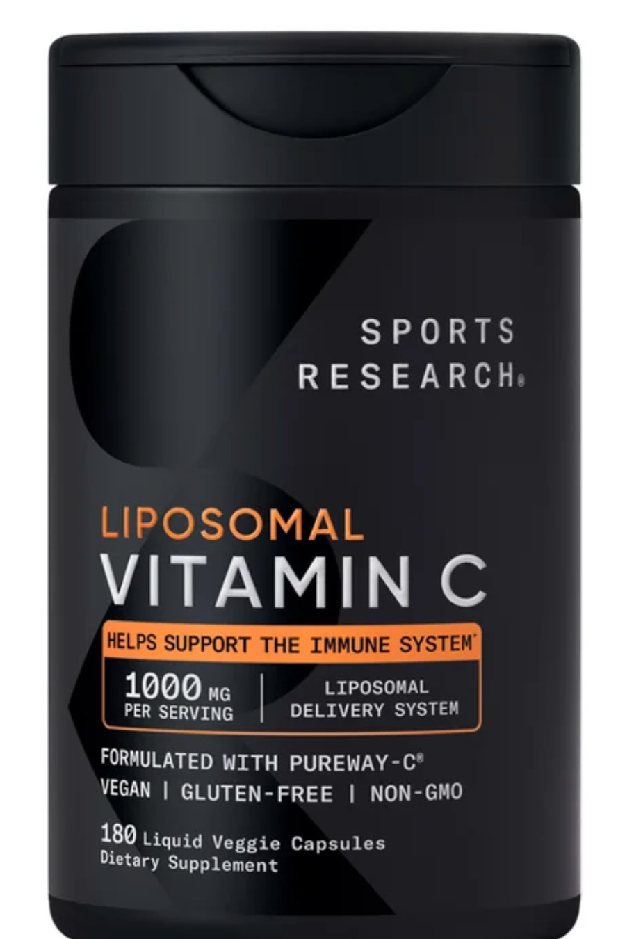 Sports Research Liposomal Vitamin C 1000mg 180 Veggie Capsules PureWay-C