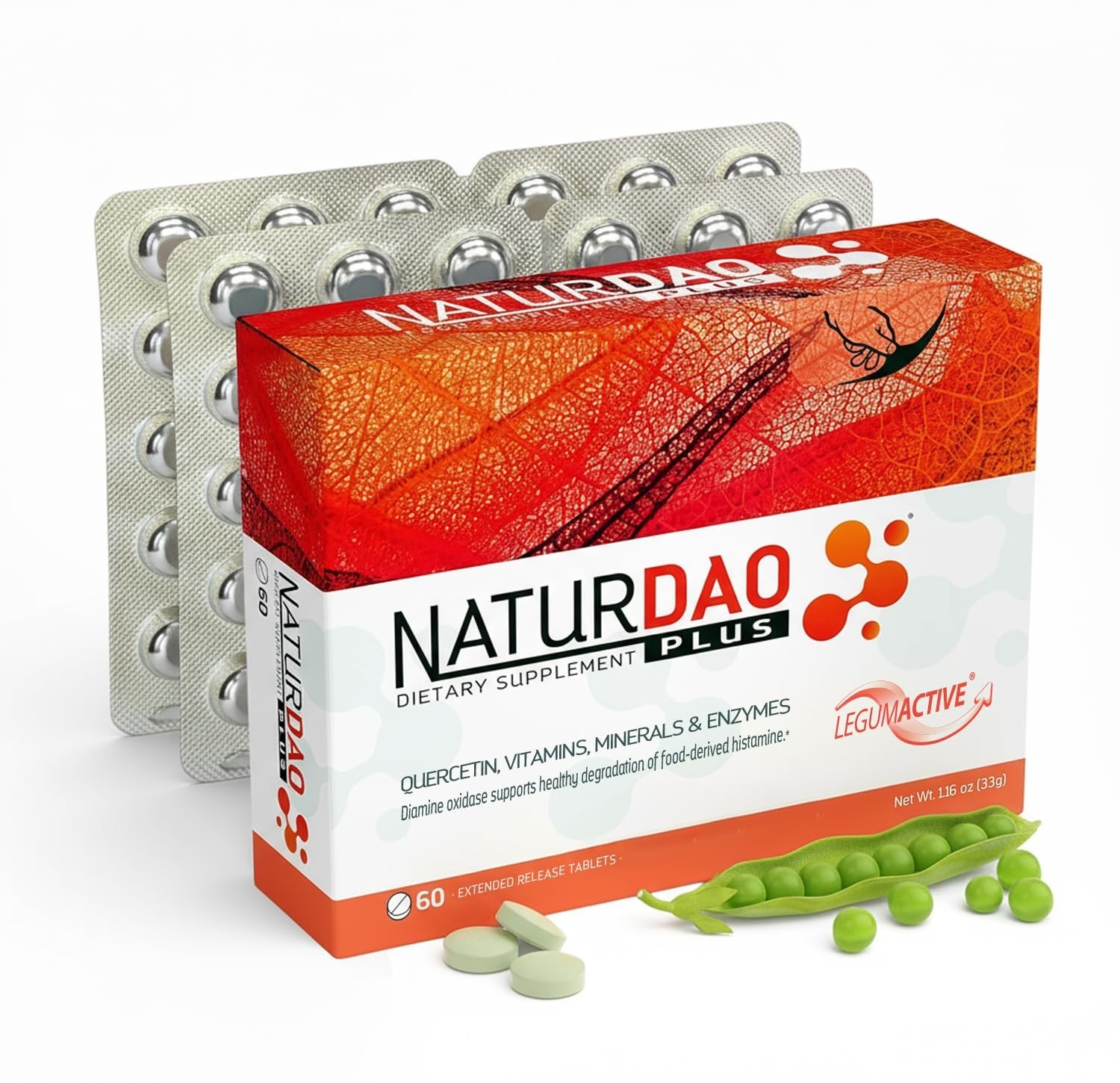 DAO Enzyme 1,000,000 HDU – Advanced Histamine Blocker – 60 Extended Release Tabl