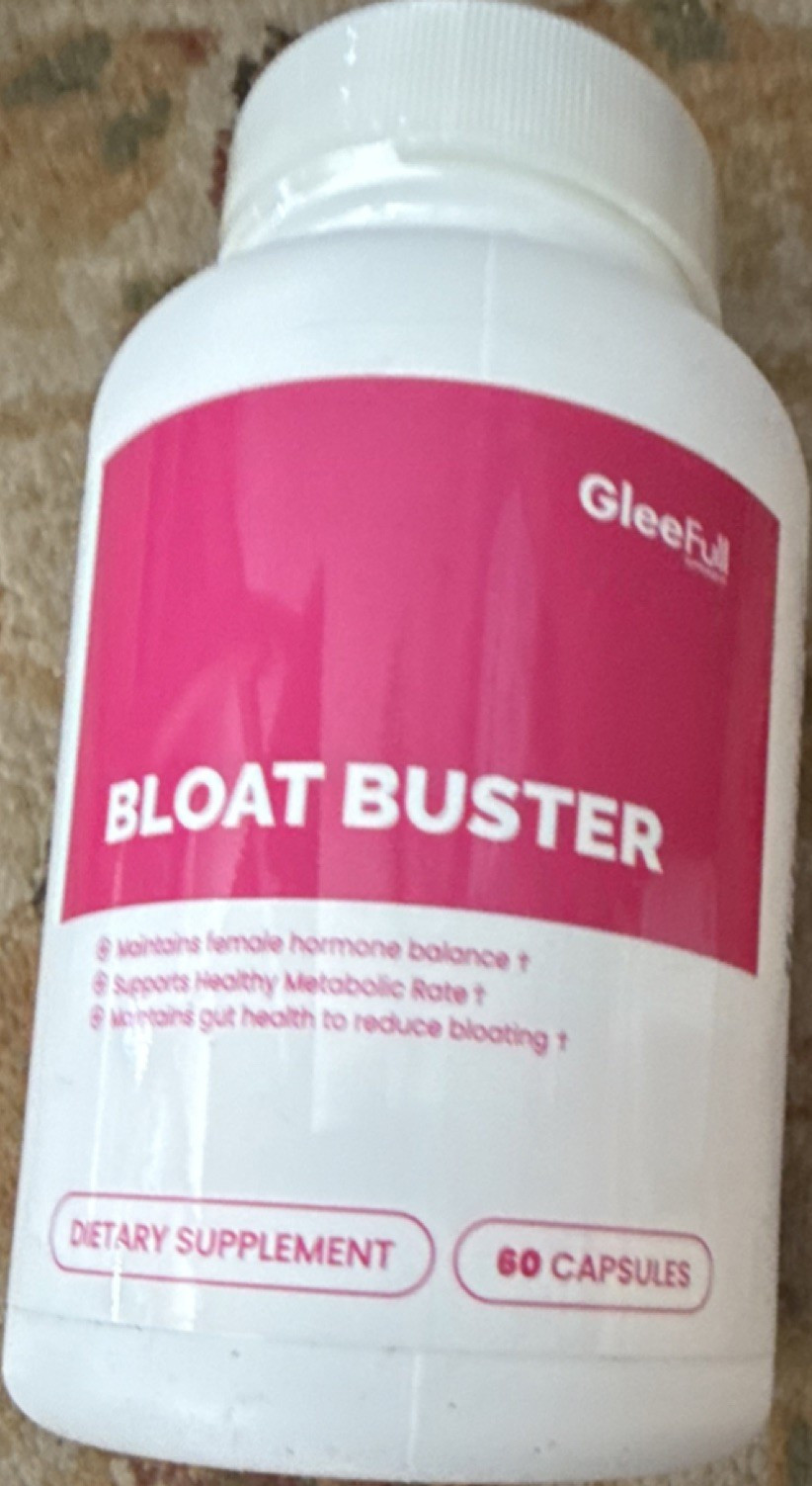 GleeFull Bloat Buster Senna Leaf Oat Fiber Psyllium Supplement 60 Capsules