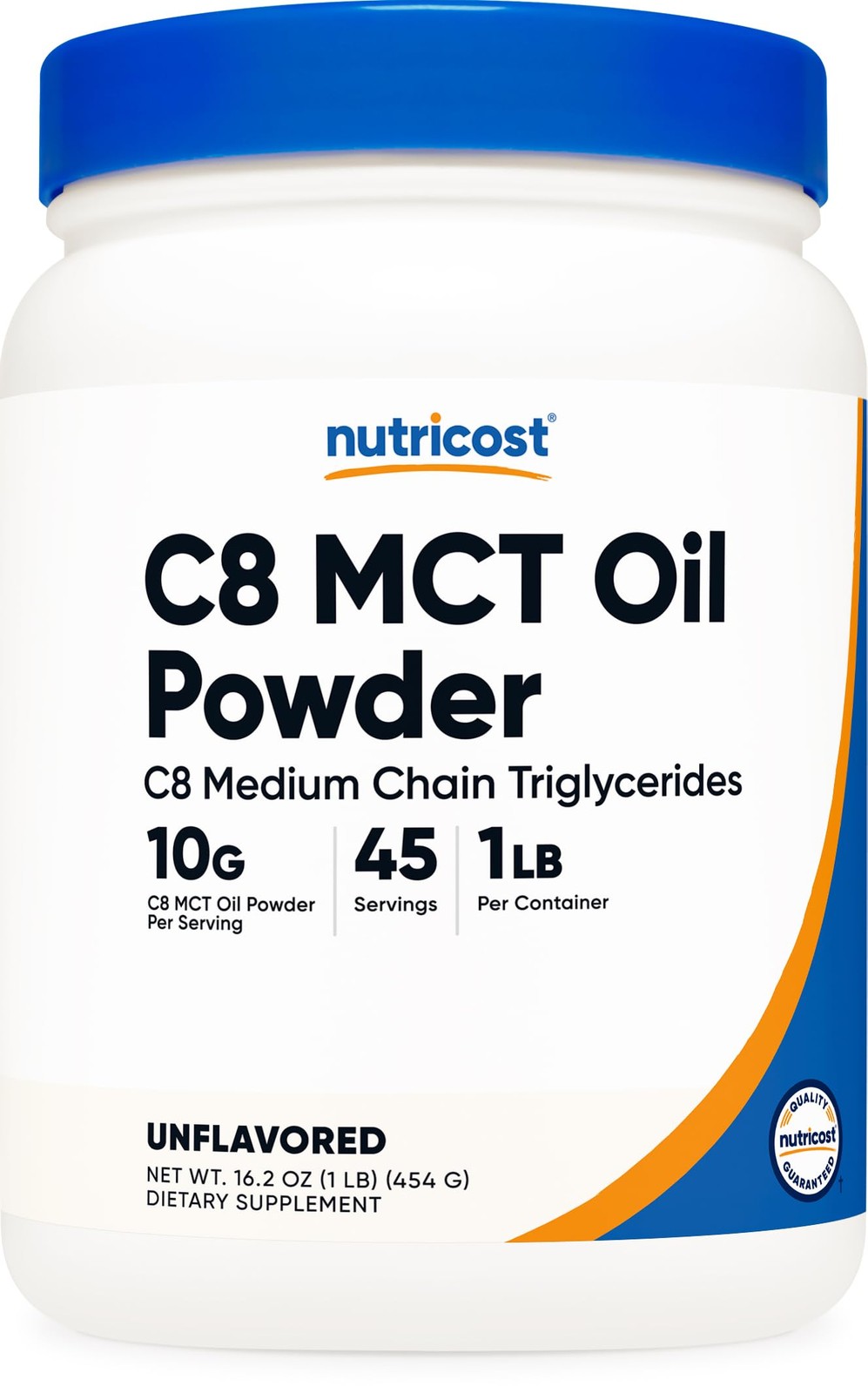 Nutricost C8 MCT Oil Powder 1LB (16.2oz) – 95% 16.2 Ounce (Pack of 1)
