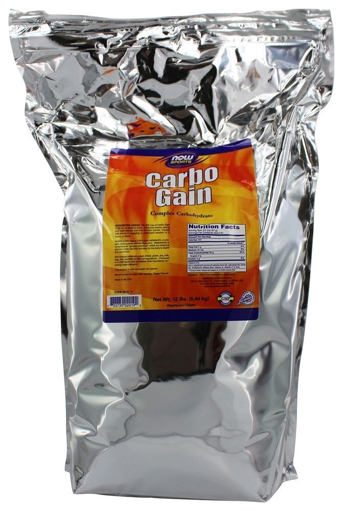 Now Foods Carbo Gain 12lb Powder For Muscle Weight Gainer Pure Maltodextrin 6/24