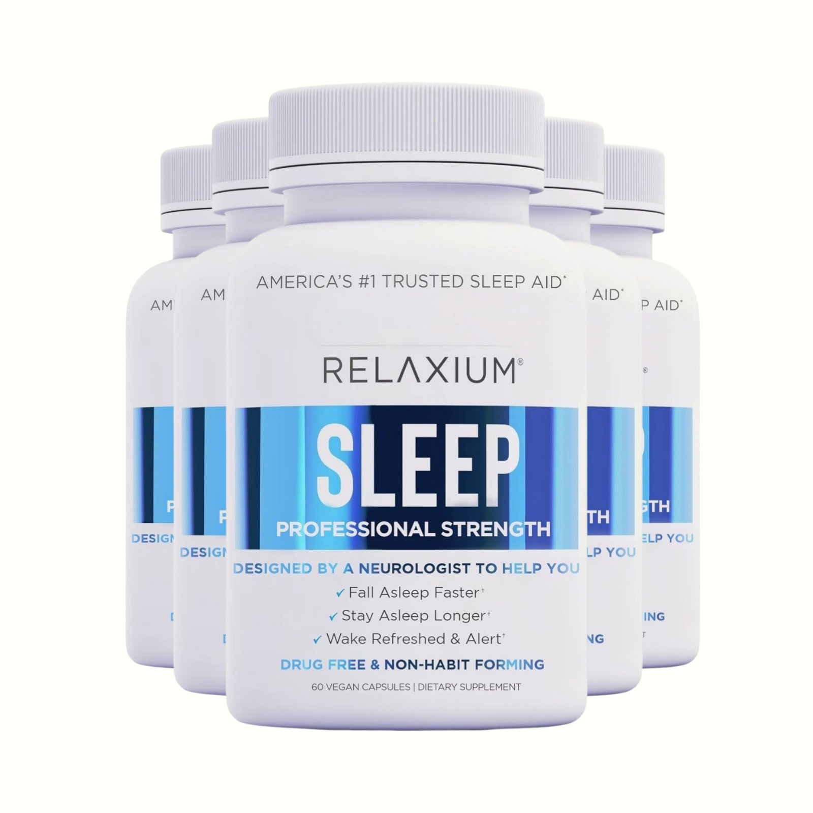 5-Pack Relaxium Sleep Eco-friendly Supplement Dietary Better Sleep (300 Formula
