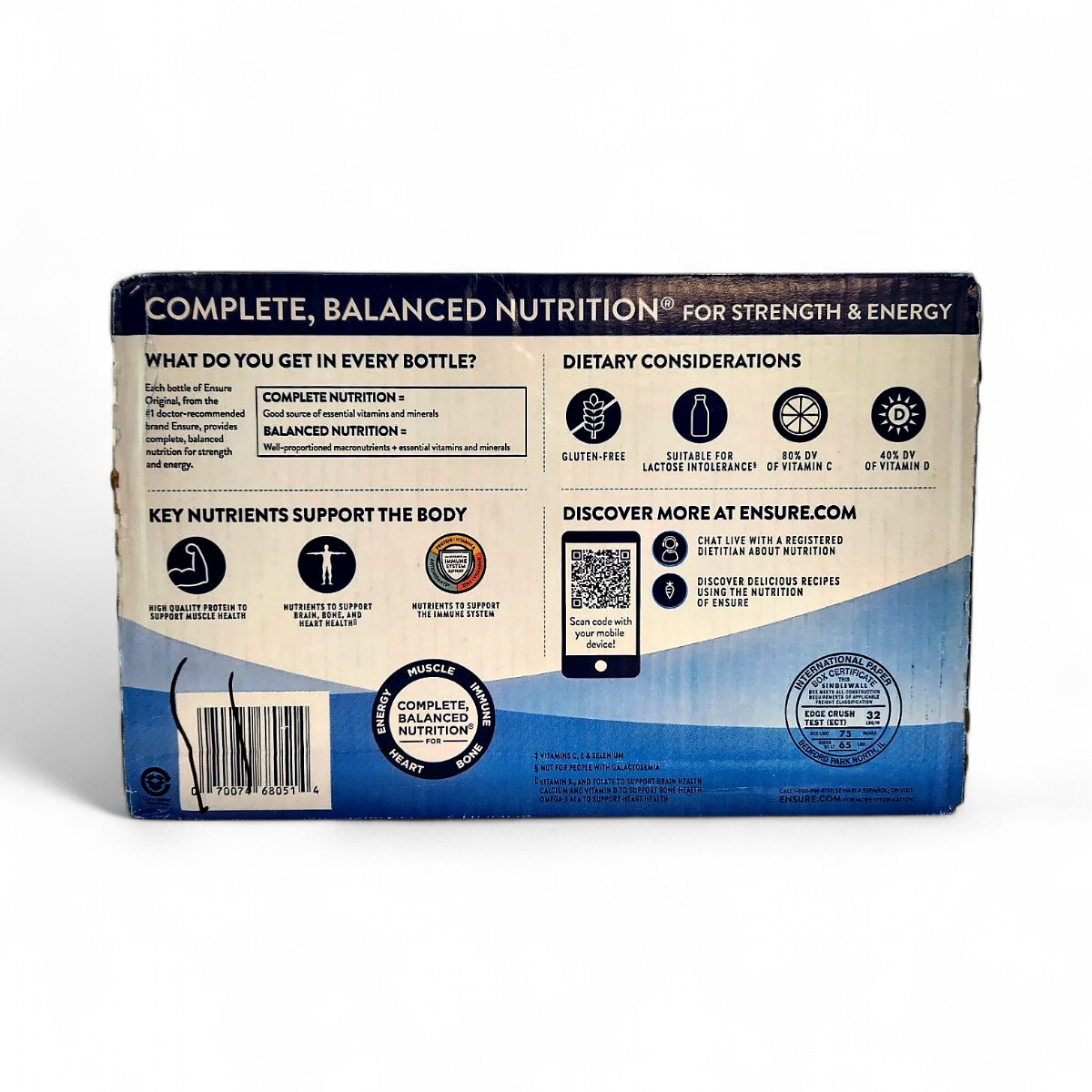 Ensure Original Nutrition Shake, Milk Chocolate, 8 fl oz – 24 Pack