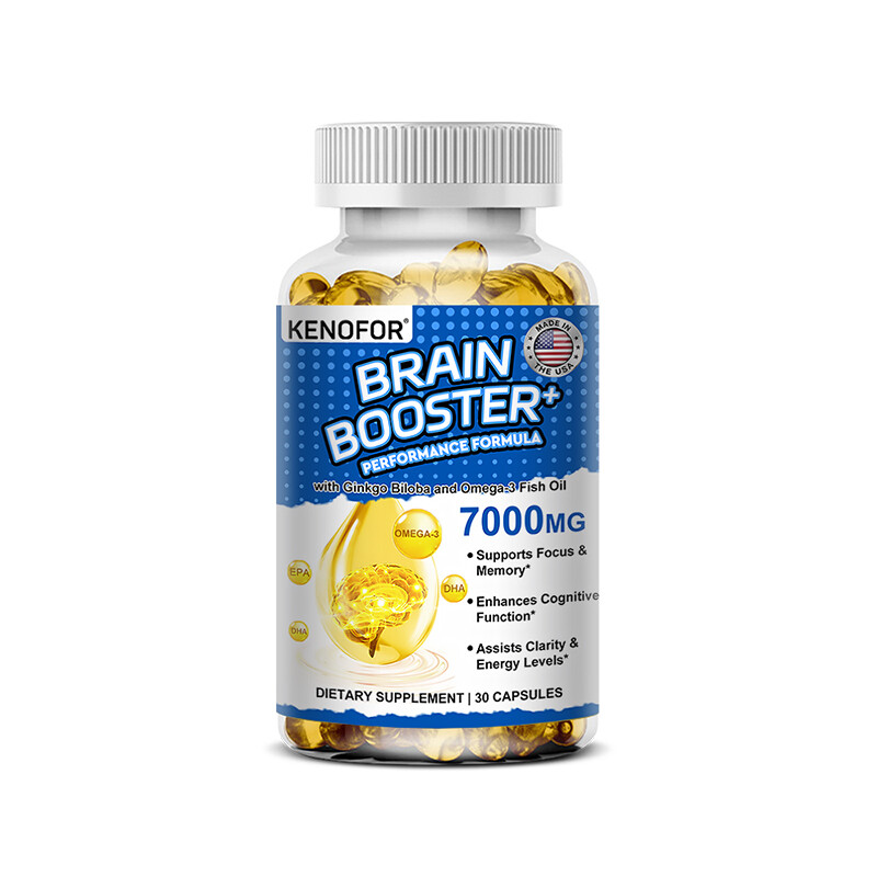 BRAIN BOOSTER Helps Improve Concentration Memory Clarity Reduce Fatigue 30-120