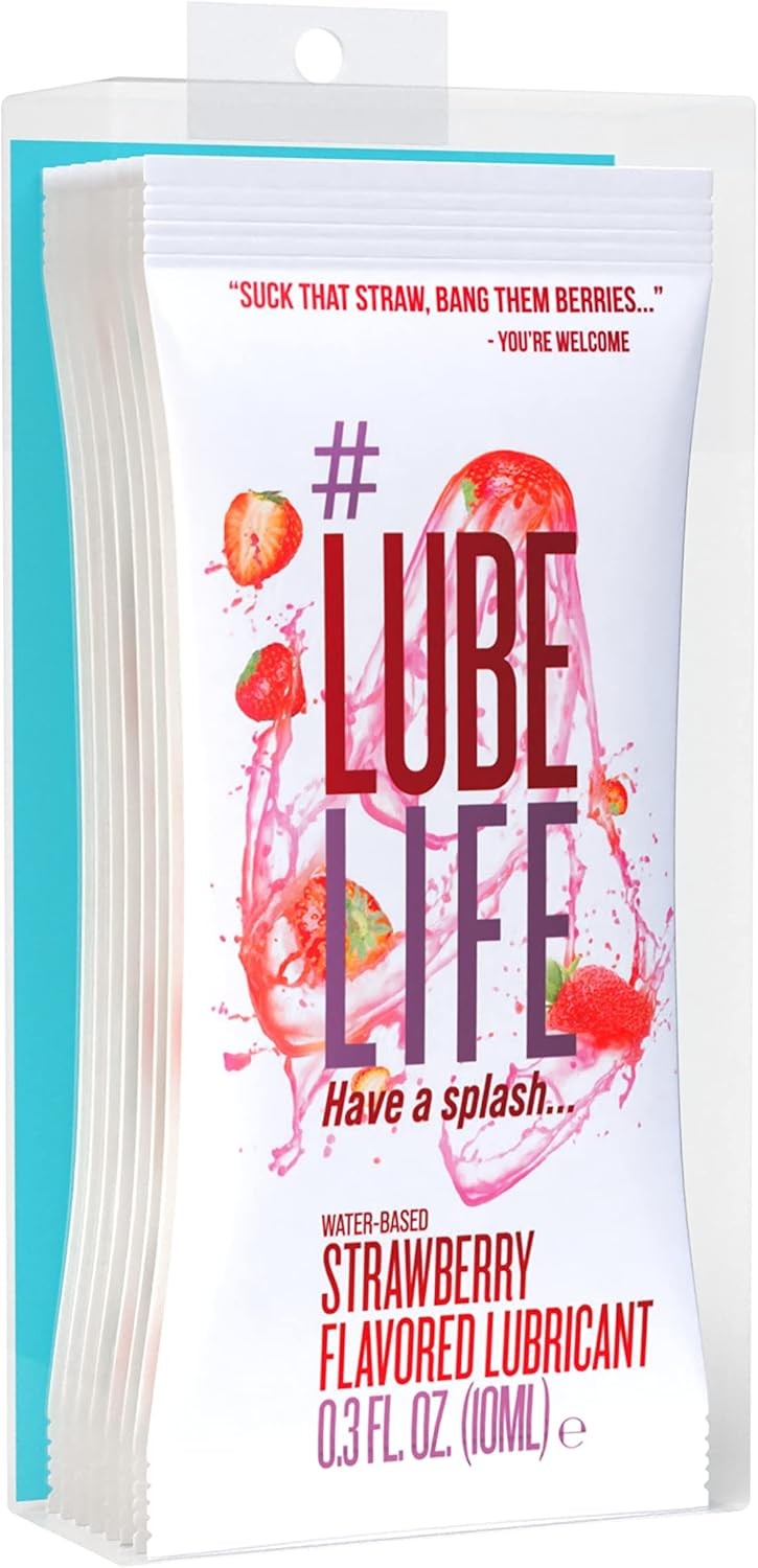LUBELIFE Water Based Flavored Lubricant Variety, 8 x 0.3 Oz