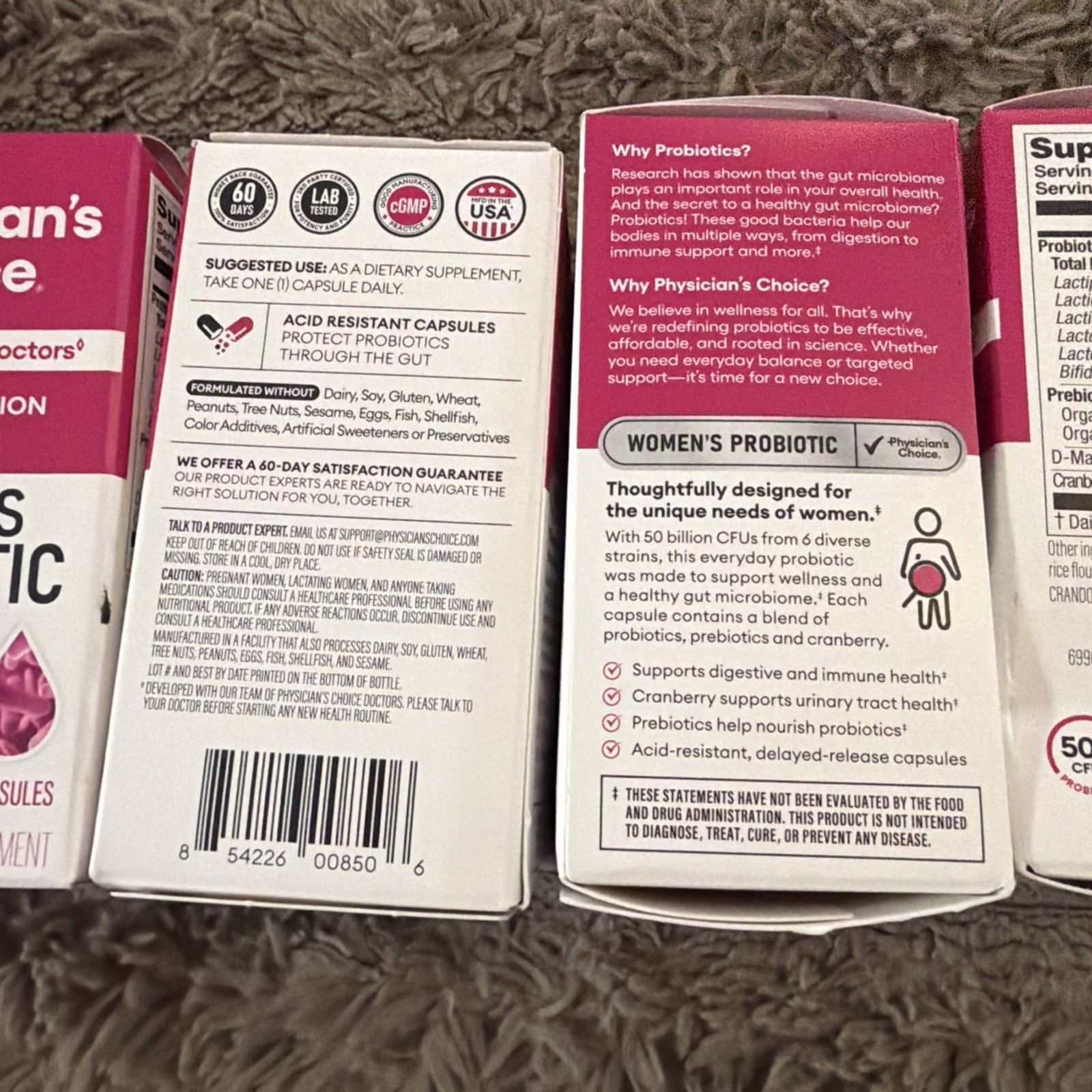 Lot Of 3 – Physician’s Choice Probiotic for Women – 30 Capsules Exp. 12/2027