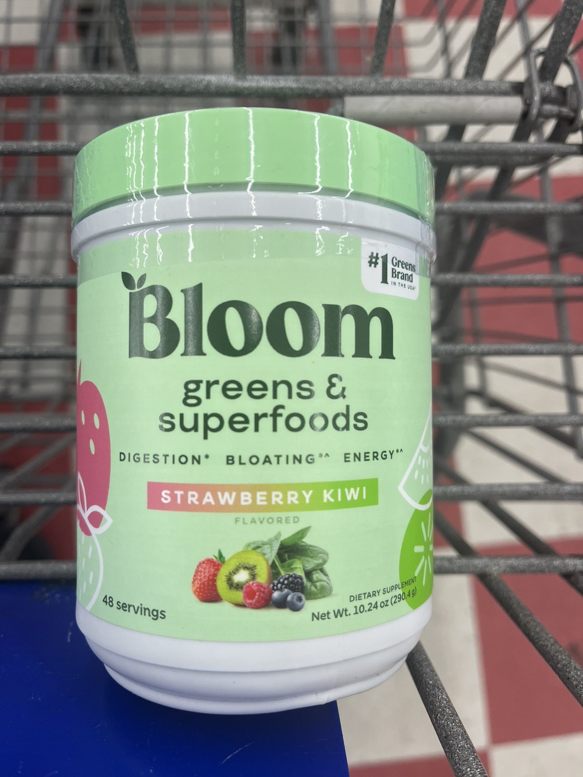 Bloom Nutrition Greens & Superfoods Powder Strawberr Kiwi (48 Servings, 10.2 OZ)