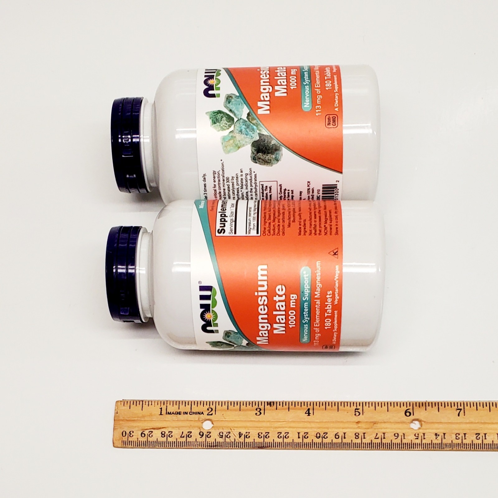 2Ct- NOW FOODS Magnesium Malate 1000 mg 180 Tablets Each 360 Total Nervous- 8/29