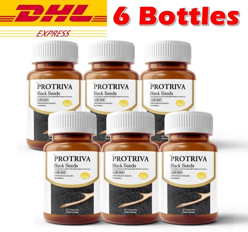 6 X Protriva Black Seeds Sesame Oil Cold Pressed Dietary Supplement 30 Capsule