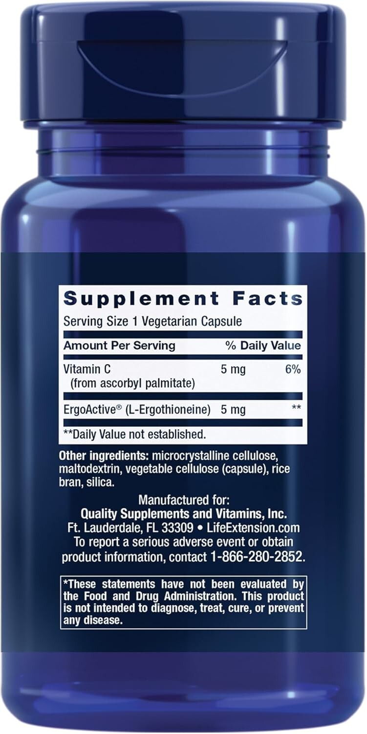 Life Extension Essential Youth L-Ergothioneine 5 mg 30 Veg Caps