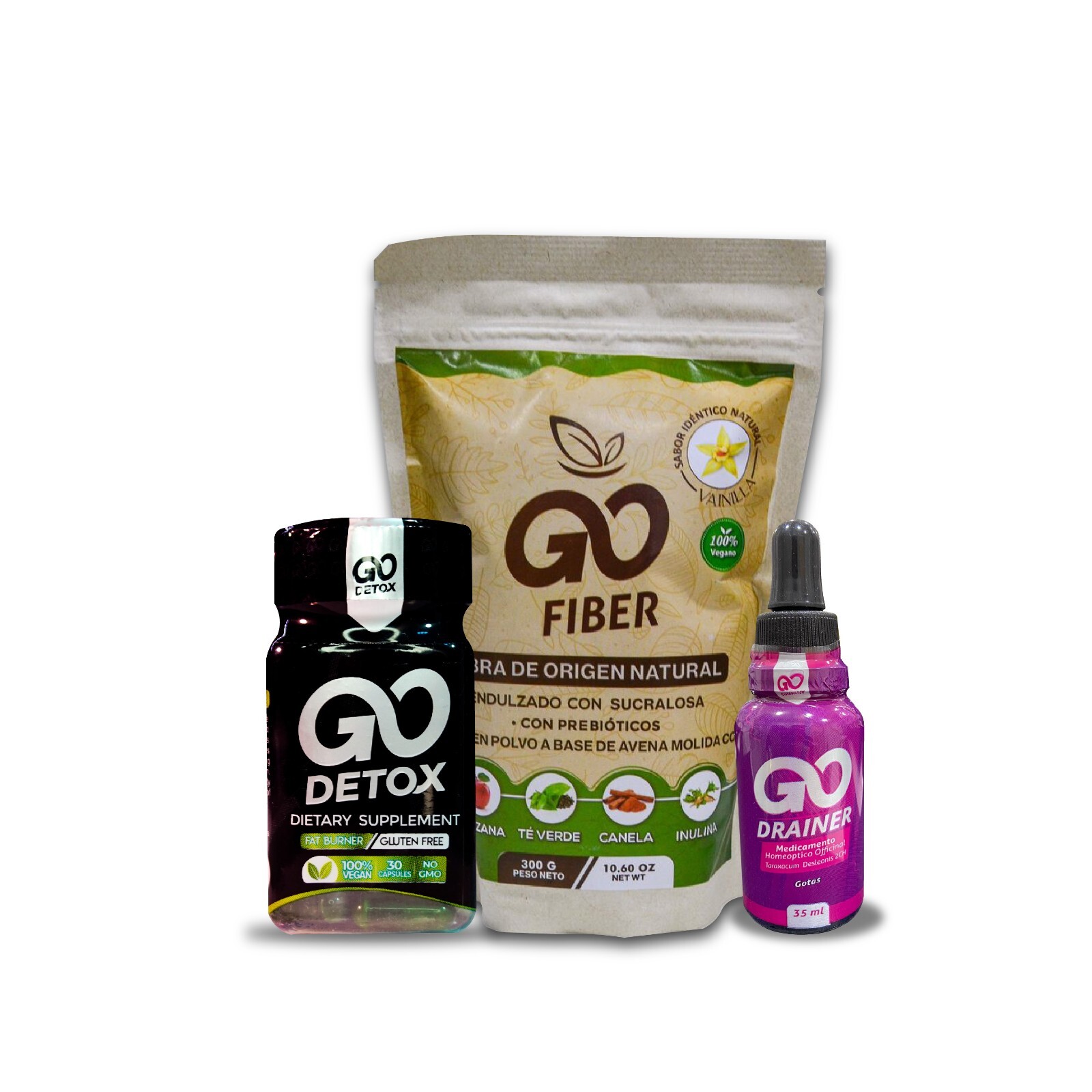 Go detox + Go Fiber + Go Drainer