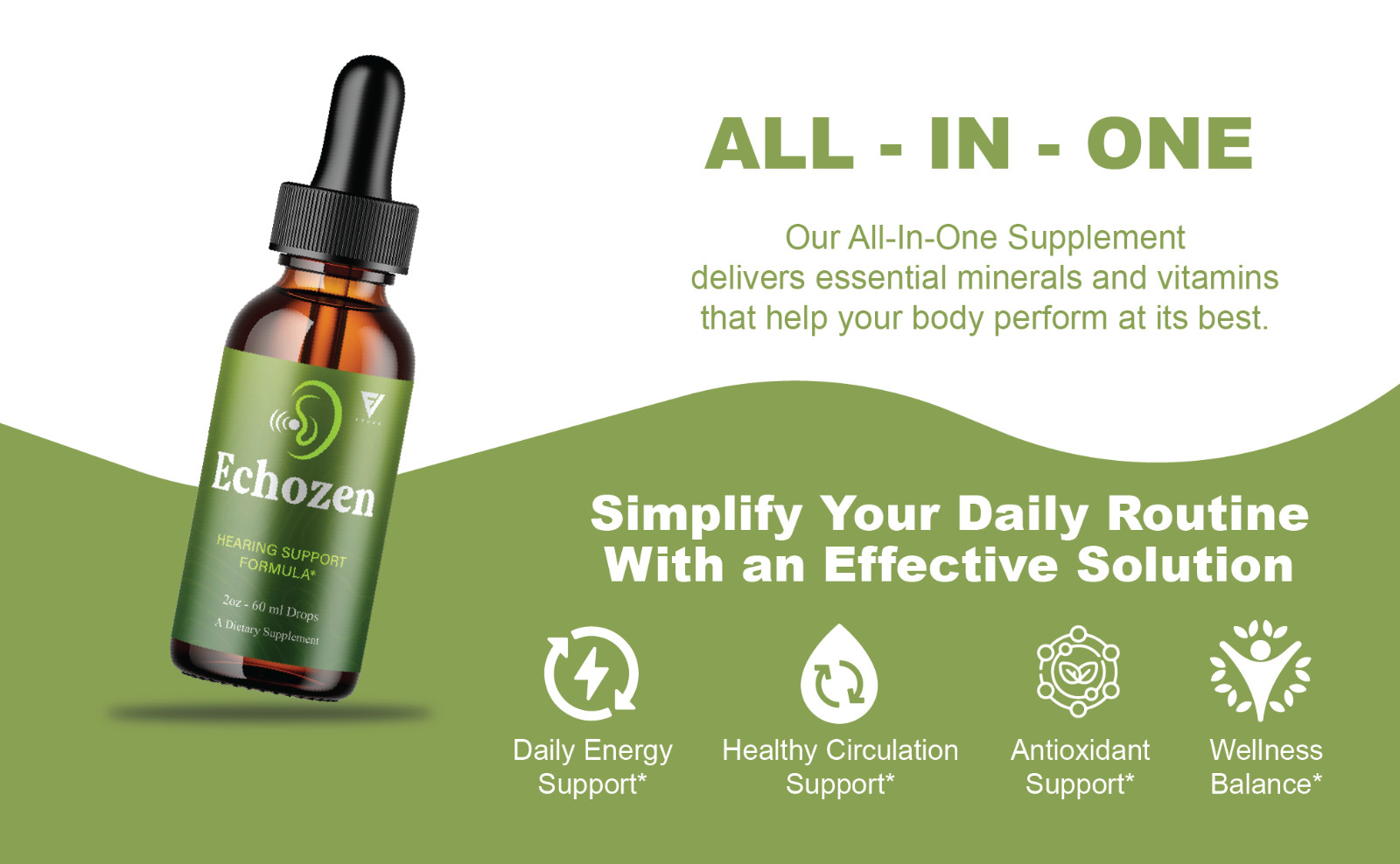 (3 Pack) EchoZen Drops, EchoZen Tinnitus Support Liquid Supplement (6oz)
