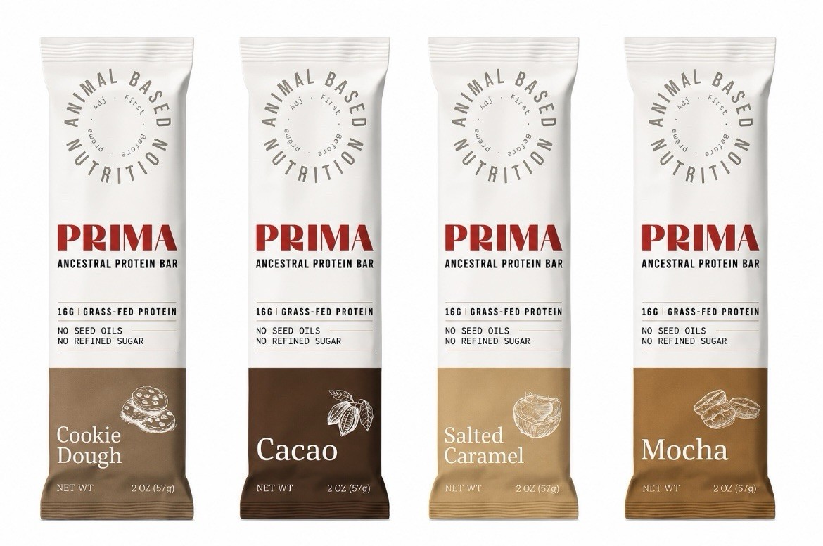 3×4 PRIMA ANCESTRAL PROTEIN BAR–Grass-Fed, Low Carb, Gluten-Free–12 Pack Variety