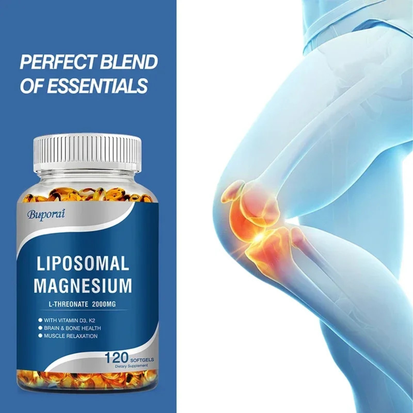 Liposomal Magnesium 240pcs – Supports Brain, Bone Health and Muscle Relaxation