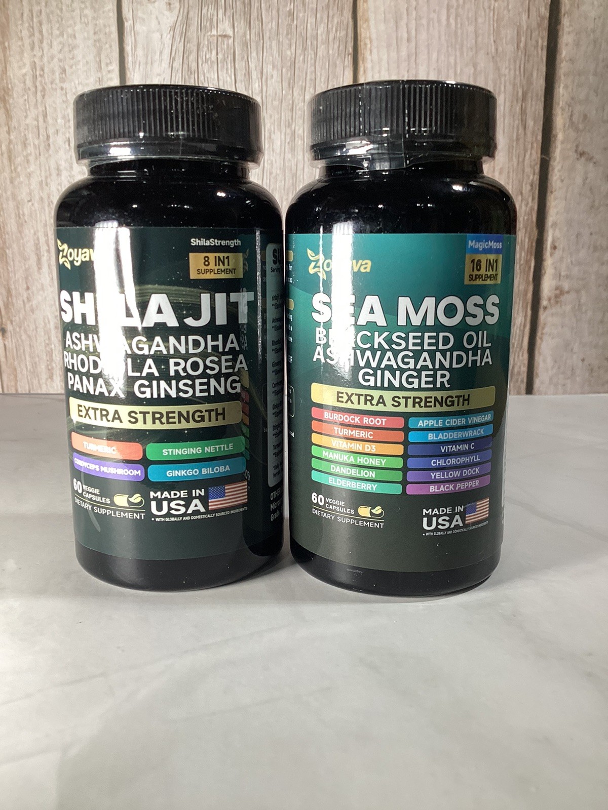 Zoyava Dynamic Vitality Bundle Sea Moss 7000mg,Black Seed Oil 4000mg Pack of 1..