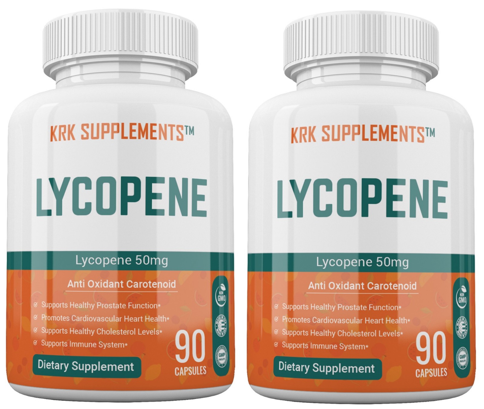 2 Bottles Lycopene 50mg Prostate Health Support Supplement