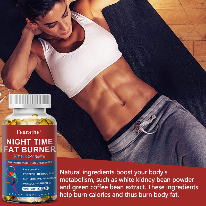 Night Time Fat Burner Reduce Belly Slimming Weight Loss 120 Capsules