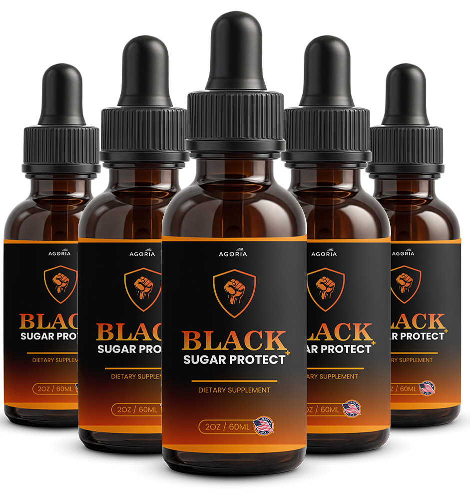 (5 Pack) Black Sugar Protect Drops Advanced Blood Support Supplement
