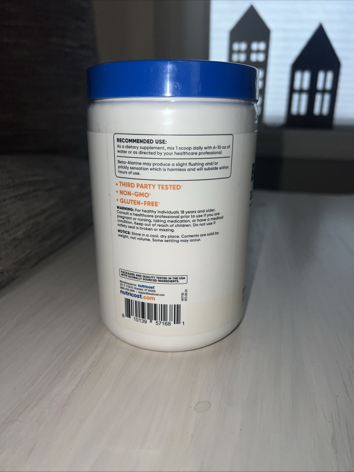 Nutricost Beta Alanine Powder 500 Grams – Pure Beta-Alanine