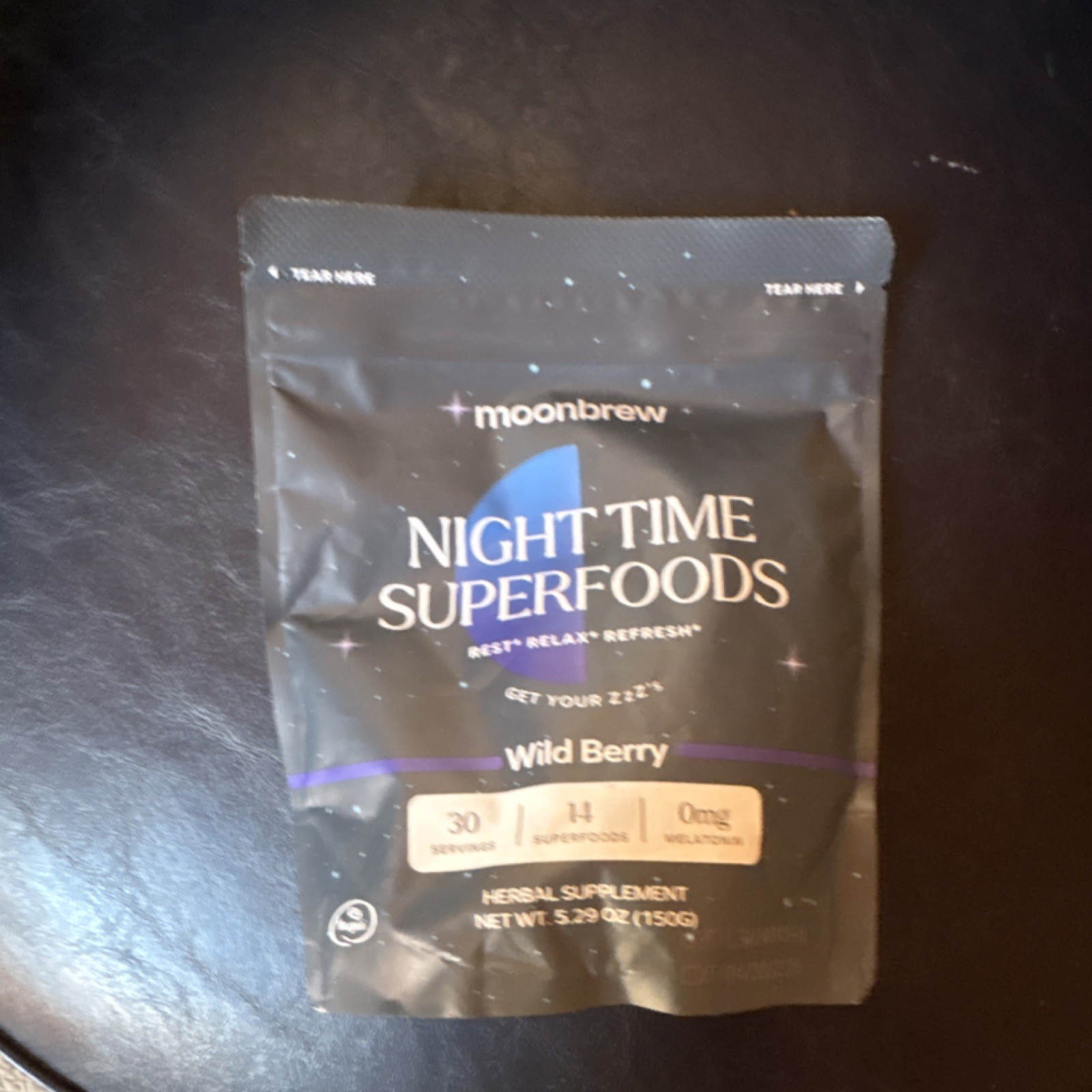 moonbrew Night Time Wild Berry Sleep Support Powder 30 Servings 5.29oz