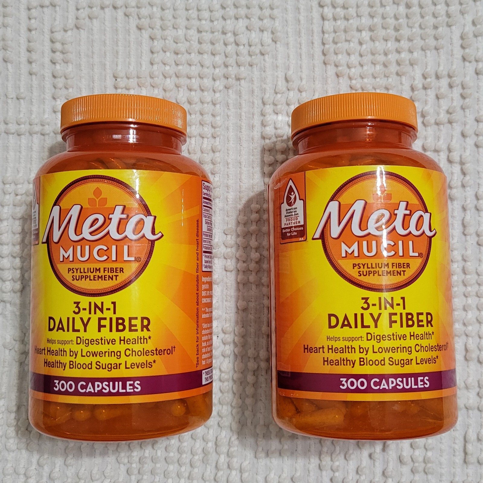 2 pk Metamucil Multi-health Psyllium Fiber Supplement Capsules 300 Ct Exp. 11/28